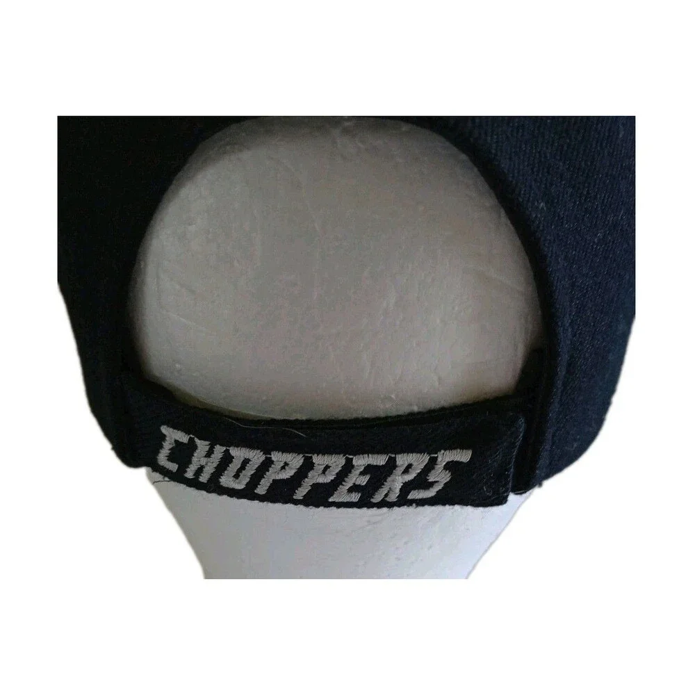Skull On Fire Brim On Fire Choppers Embroidered Hat Flame Graphic Bikercore